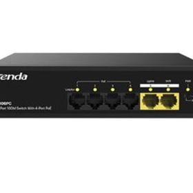 Tenda S106PC 4FE PoE Port 55W 2FE Uplink Desktop Switch