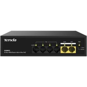 Tenda S106PC 4FE PoE Port 55W 2FE Uplink Desktop Switch