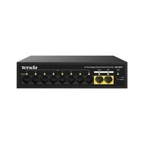 Tenda SG110PC 10 Port 8 Port Poe+ 10-100-1000 Mbps + 2 Port Uplink Çelik Kasa Rack Mount Switch
