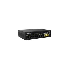 Tenda SG110PC 10 Port 8 Port Poe+ 10-100-1000 Mbps + 2 Port Uplink Çelik Kasa Rack Mount Switch