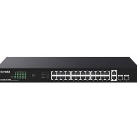 Tenda TEG1128P-24-410W 26GE + 2SFP Ethernet 24 Port 410 W Smart PoE 6KV Excellent Lightning Protection Switch