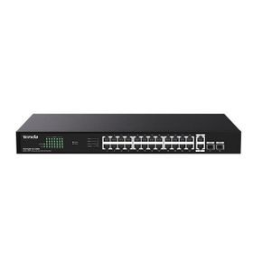 Tenda TEG1128P-24-410W 26GE + 2SFP Ethernet 24 Port 410 W Smart PoE 6KV Excellent Lightning Protection Switch