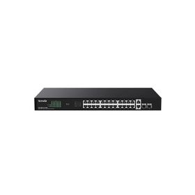 Tenda TEG1128P-24-410W 26GE + 2SFP Ethernet 24 Port 410 W Smart PoE 6KV Excellent Lightning Protection Switch