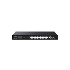 Tenda TEG1128P-24-410W 26GE + 2SFP Ethernet 24 Port 410 W Smart PoE 6KV Excellent Lightning Protection Switch