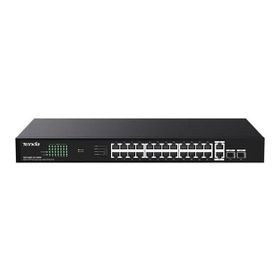 Tenda TEG1128P-24-410W 26GE + 2SFP Ethernet 24 Port 410 W Smart PoE 6KV Excellent Lightning Protection Switch