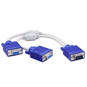 Tenon 1 Erkek to 2 Dişi 25 cm Kablo VGA Çoklayıcı