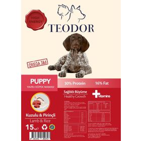 Teodor Kuzu Etli ve Pirinçli 15 kg Köpek Maması