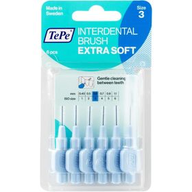 Tepe Blister 6 Adet Ekstra Soft 0.6 mm Mavi Arayüz Fırçası