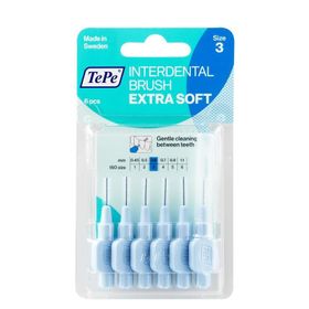 Tepe Blister 6 Adet Extra Soft 0.6 mm Mavi Arayüz Fırçası