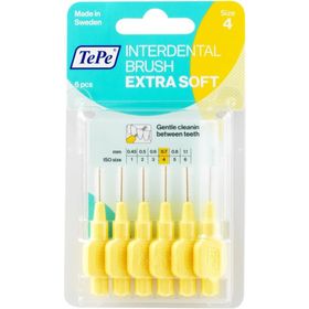 Tepe Blister 6 Adet Extra Soft 0.7 mm Sarı Arayüz Fırçası