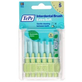 Tepe Blister 6 Adet Extra Soft 0.8 mm Yeşil Arayüz Fırçası