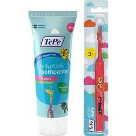 Tepe Daily Kids 75 ml Çocuk Diş Macunu ve Yumuşak Çocuk Diş Fırçası