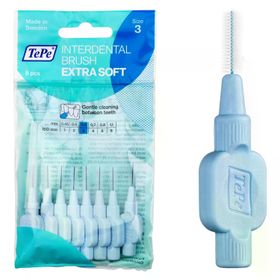 Tepe Extra Soft Mavi 0.6 mm 8'li Arayüz Fırçası