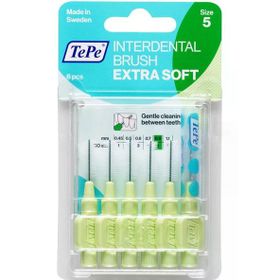 Tepe Interdental 0.8 mm 6 Adet Yeşil Extra Soft Diş Arası Fırçası