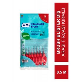 Tepe Interdental Brush 0.5 mm Kırmızı Blister 8'lı Paket Diş Arası Fırçası