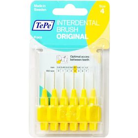 Tepe Interdental Brush No:4 Sarı 0.7 mm 6'lı Paket Blister Diş Arası Fırçası
