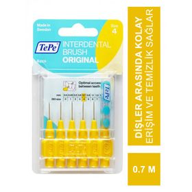 Tepe Interdental Brush No:4 Sarı 0.7 mm 6'lı Paket Blister Diş Arası Fırçası