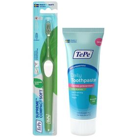 Tepe Supreme Compact Soft Diş Fırçası+Diş Macunu