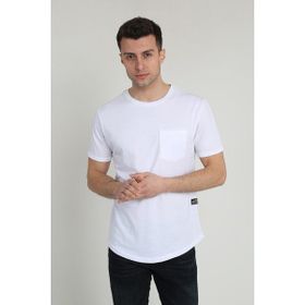 Terapi Men 20Y-3400728-01 Beyaz Kısa Kollu Oval Kesim Cepli Erkek T-shirt