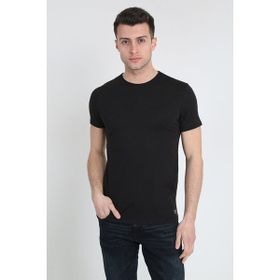 Terapi Men 21K-3400730-01 Basic Slim Fit Bisiklet Yaka Kısa Kollu Siyah Erkek T-shirt
