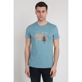 Terapi Men 21K-3400742-1 Bisiklet Yaka Baskılı Erkek T-shirt