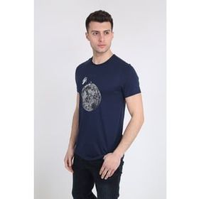 Terapi Men 21Y-3400744-01 Bisiklet Yaka Baskılı Erkek T-shirt