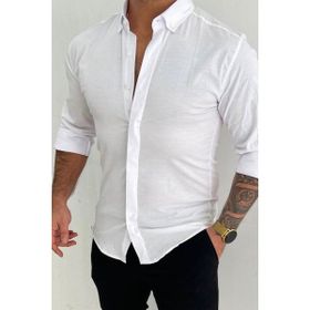 Terapi Men 21Y-4300610-01 Beyaz Gizli Düğmeli Slim Fit Basic Erkek Gömlek