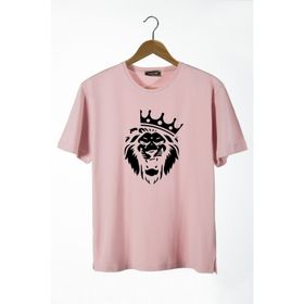 Terapi Men 22Y-3400761-2 Aslan Baskılı Bisiklet Yaka Oversize Rahat Kalıp Basic Erkek T-shirt