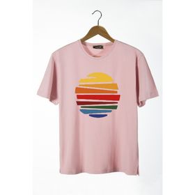 Terapi Men 22Y-3400762-1 Güneş Baskılı Bisiklet Yaka Oversize Erkek T-shirt
