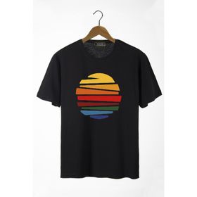 Terapi Men 22Y-3400762-1 Güneş Baskılı Bisiklet Yaka Oversize Erkek T-shirt