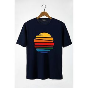 Terapi Men 22Y-3400762-1 Güneş Baskılı Bisiklet Yaka Oversize Erkek T-shirt