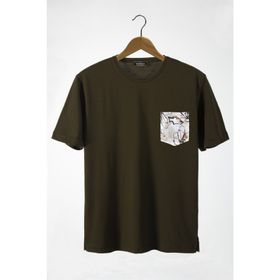 Terapi Men 22Y-3400762-11 Bisiklet Yaka Cepli Oversize Erkek T-shirt