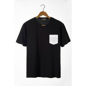 Terapi Men 22Y-3400762-11 Bisiklet Yaka Cepli Oversize Siyah Erkek T-shirt