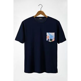 Terapi Men 22Y-3400762-33 Bisiklet Yaka Cepli Oversize Erkek T-shirt
