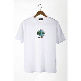 Terapi Men 22Y-3400762-65 Bisiklet Yaka Önü Dünya Baskılı Oversize Erkek T-Shirt