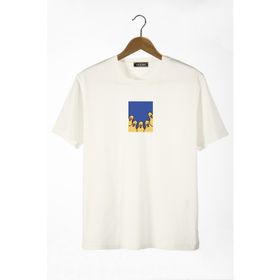 Terapi Men 22Y-3400762-66 Bisiklet Yaka Önü Ducks Baskılı Oversize Erkek T-Shirt