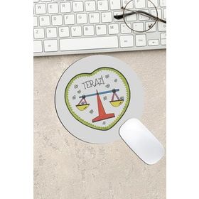 Terazi Burcu Yuvarlak Mouse Pad