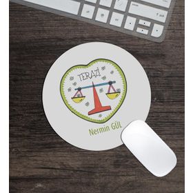 Terazi Burcu Yuvarlak Mouse Pad