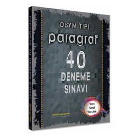 Tercih Akademi Yayınları ÖSYM Tipi Paragraf 40 Deneme Sınavı