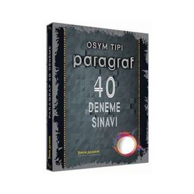 Tercih Akademi Yayınları ÖSYM Tipi Paragraf 40 Deneme Sınavı
