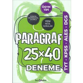 Tercih Akademi Yayınları ÖSYM Tipi Paragraf 40 Deneme Sınavı