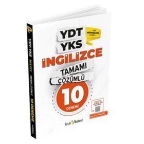 Tercih Akademi Yayınları - YDT YKS İngilizce Tamamı Çözümlü 10 Deneme