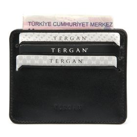 Tergan 01050b06 Siyah Deri Unisex Kartlık