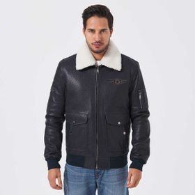 Tergan E23KDM310496-Q4P Lacivert Erkek Deri Mont
