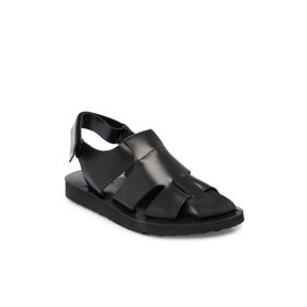 Tergan E24Y1SN56793-A23 Siyah Deri Erkek Sandalet