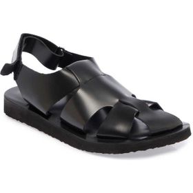 Tergan E24Y1SN56793-A23 Siyah Deri Erkek Sandalet