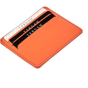 Tergan S1KK00001050 L6C Turuncu Deri Unisex Kredi Kartlık