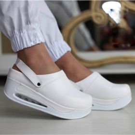Terliksabo Beyaz Arkadan Bantlı Airmax Bayan Sabo Terlik