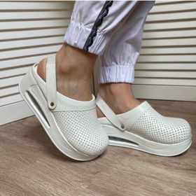Terliksabo Beyaz Delikli Arkadan Bantlı Bayan Air Max Terlik