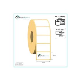 Termal 50x30 mm 1000'li Sarım 10 Adet Etiket